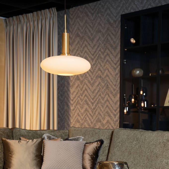 Lucide SINGALA - Hanglamp - Ø 30 cm - 1xE27 - Mat Goud / Messing