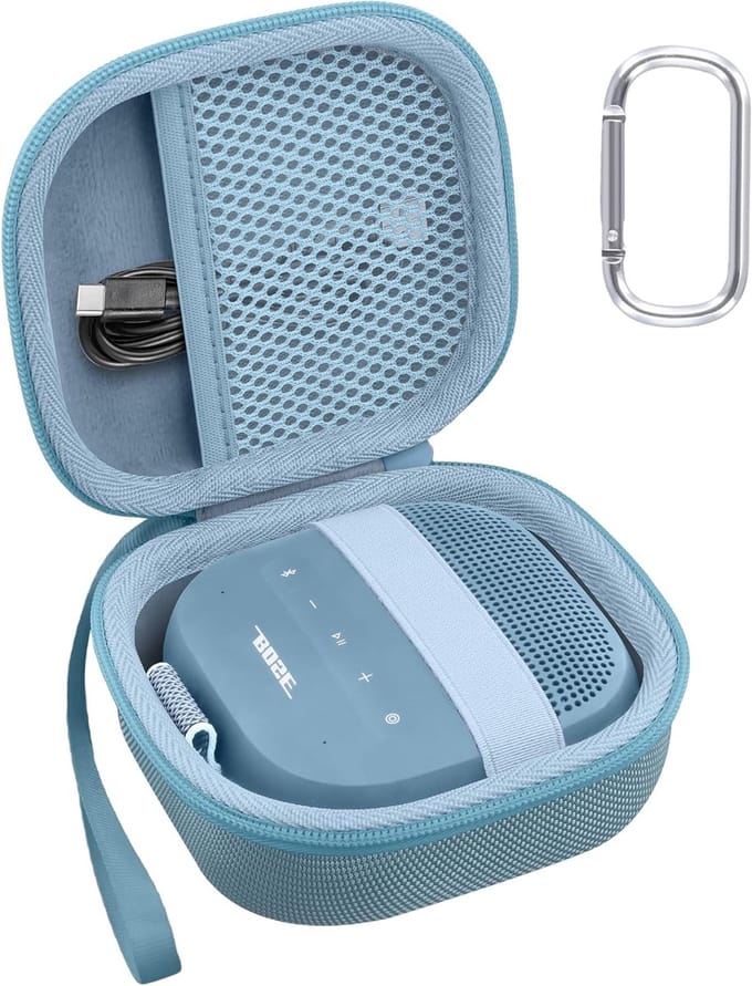 Draagbare Bluetooth speaker beschermhoes voor SoundLink Micro - Hardcase, Reisbescherming, Blauw