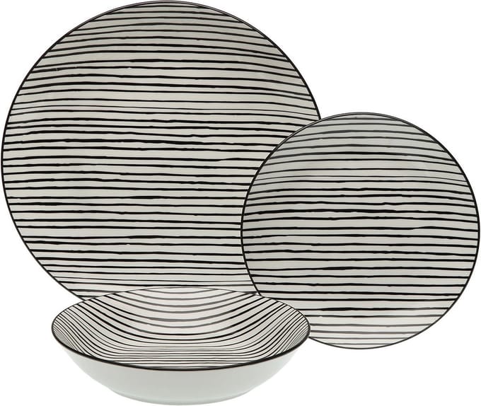 Serviesset Versa Black Line Porselein (18 Onderdelen) (18 pcs)