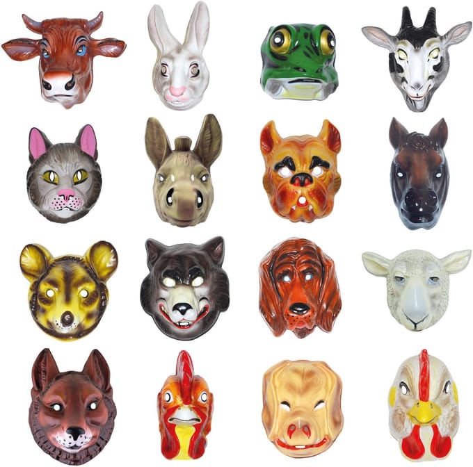 Dieren Masker - Ezel - Plastic - Volwassenen