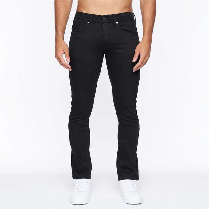 Crosshatch Heren Buraca Slim Jeans (Massief zwart)