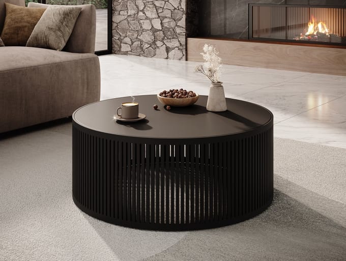 Meubella - Salontafel Vanya - Zwart - 75 cm