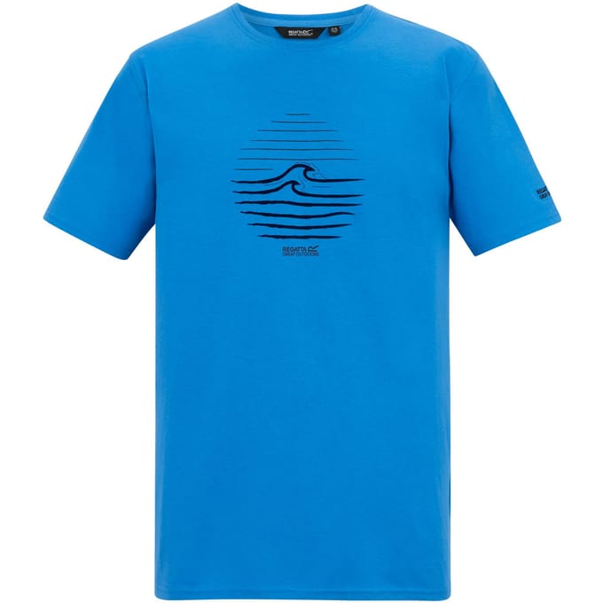 Regatta Heren Cline IX Wave T-Shirt (Sonisch Blauw)
