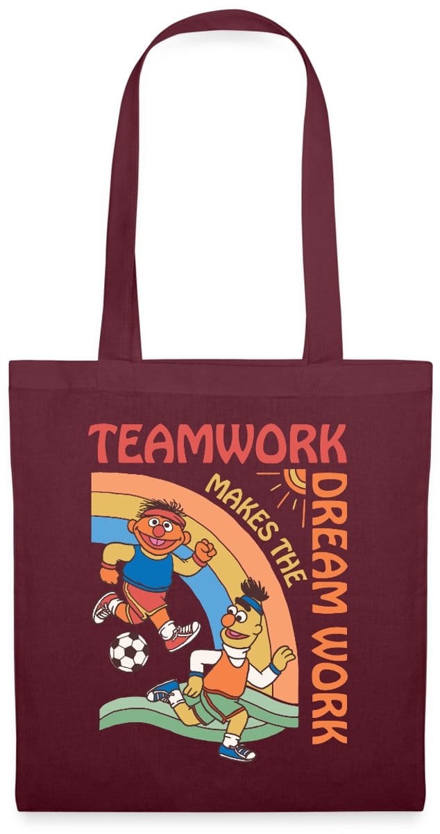 Sesamstraat Ernie En Bert Teamwork Tas Van Stof Schoudertas