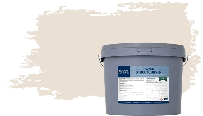 Wixx Structuurverf Mat - 10L - 10L - RAL 9001 | Crèmewit