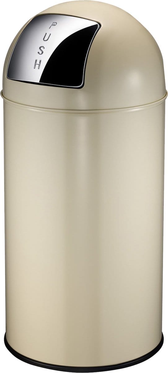 EKO - Pushcan 40 liter - Steel - crème - Prullenbak