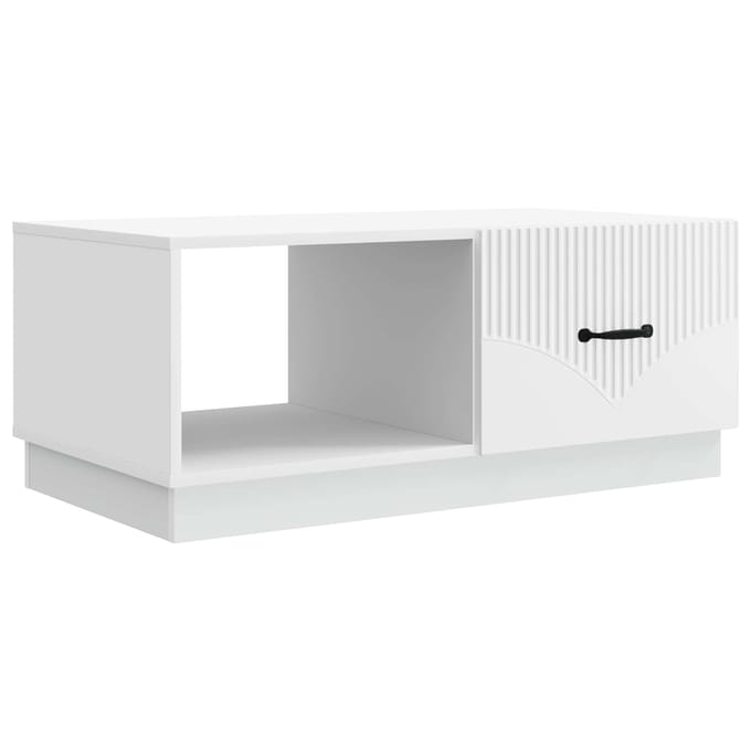 vidaXL - Salontafel - Wit - 90 - x - 50 - x - 37 - cm - Bewerkt - hout