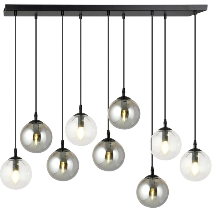Glazen hanglamp eetkamer Cosmo 9-lichts | NADUVI Collection
