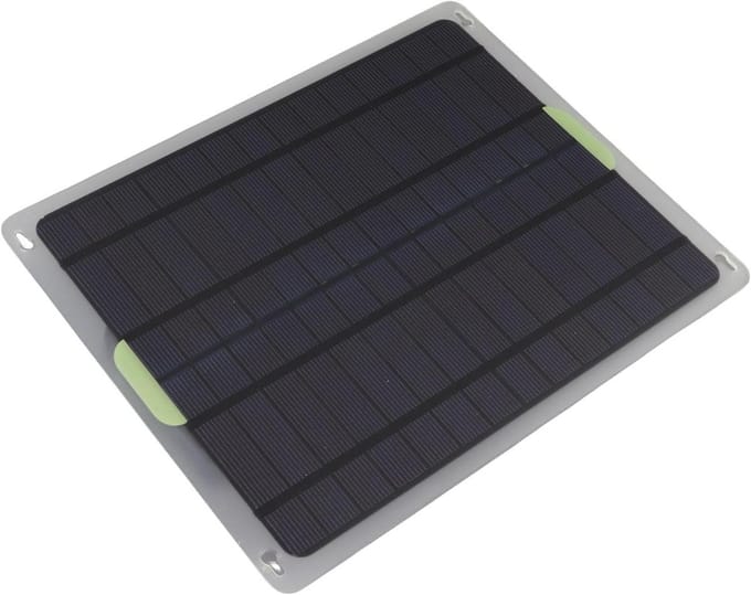 Zonnepaneel Acculader - Draagbare Lader - Accu Onderhoud - Waterdicht Ontwerp - 20W Vermogen - Zwart