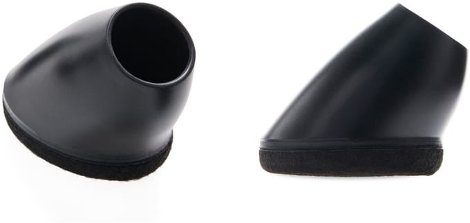FLOOQ stoelpootdop vilt - ovaal schuin - 45x30 mm - zwart - 8 stuks
