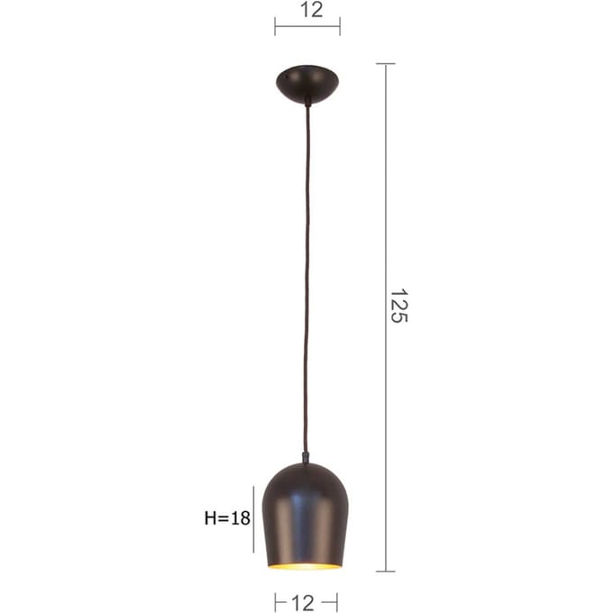 Menzel Solo Glo12 hanglamp in bruin-zwart