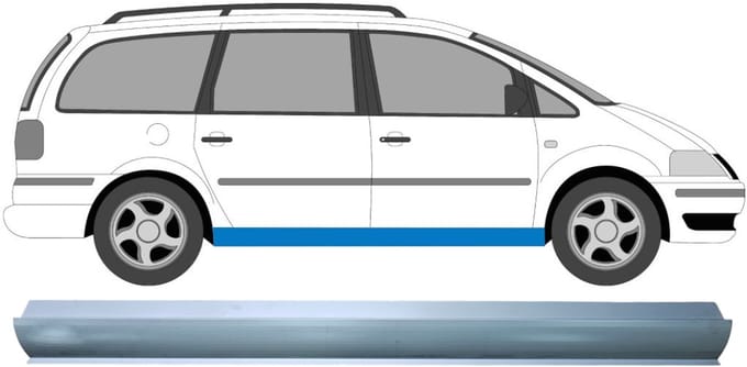 Reparatie dorpel voor Ford Galaxy 1995-2010 / Links = Rechts (symmetrisch)