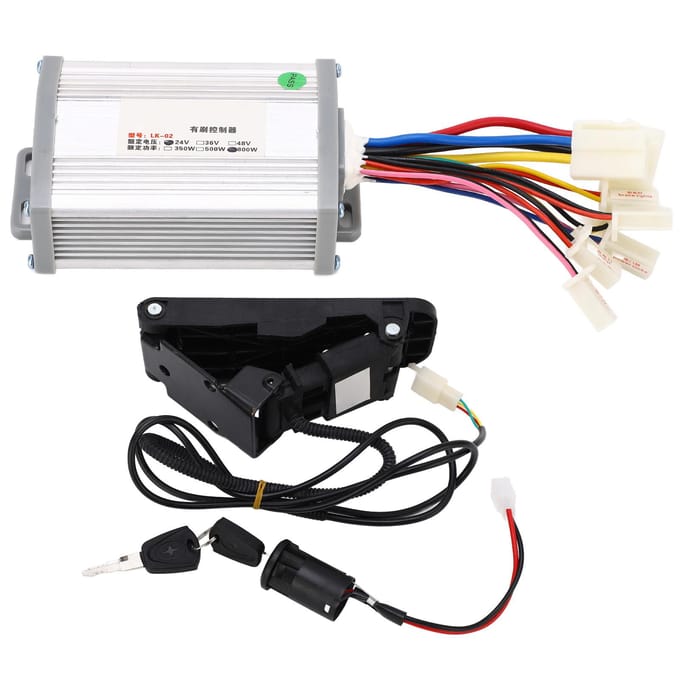 24V 800W Elektrische Driewieler Controller Pedaal Gashendel Kit Lithium Batterij Fiets Retrofit Kit white