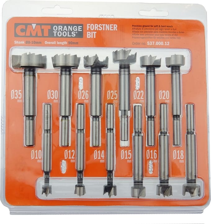 CMT - Set van 12 forstnerboren - Boormachine accessoire - Snijgereedschappen - 1 Stuk(s)