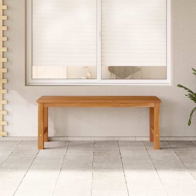 vidaXL - Tuinbank - 114 - cm - massief - teakhout