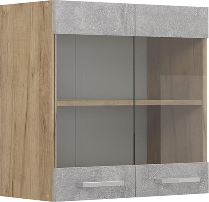 Vicco R-Line Glazen keukenkast – 60 cm Beton