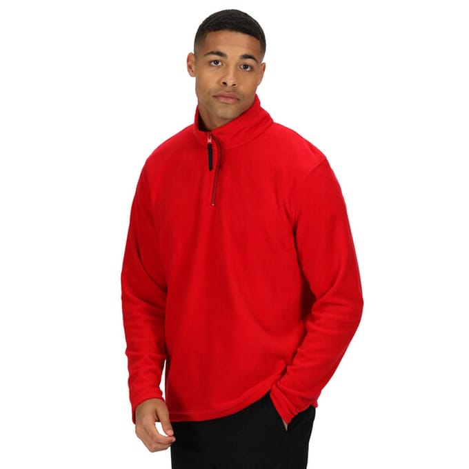 Regatta - Heren Micro Zip Turtle Neck Fleece Sweater (Rood)