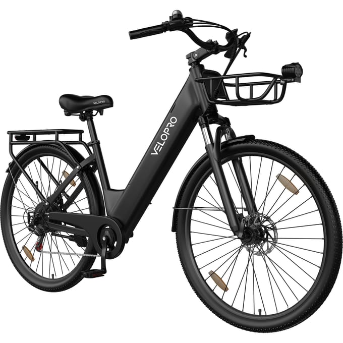 Vélo électrique de ville VELOPRO C1 PRO 27,5  avec moteur 250W et batterie 36V 18Ah noir