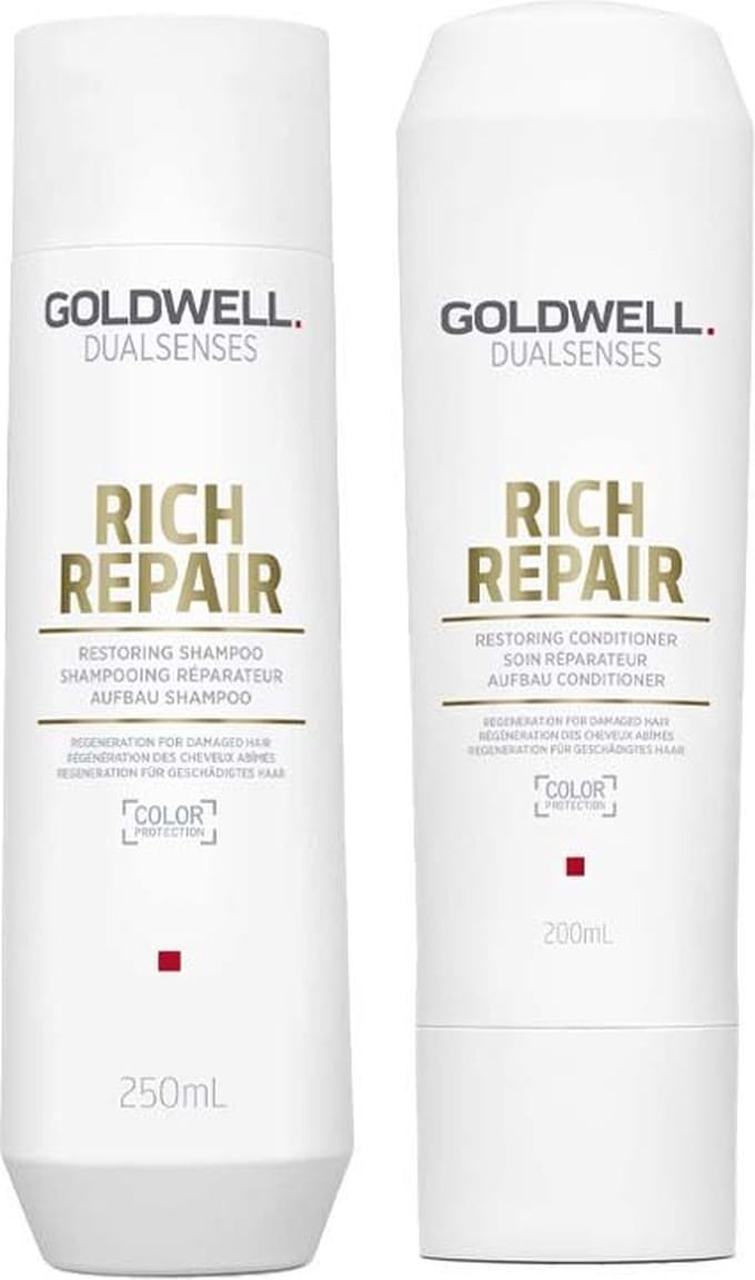 Goldwell Rich Repair Duo – Shampoo 250 ml + Conditioner 200 ml – Herstelpakket