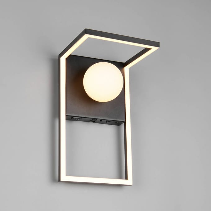 Trio Lighting LED wandlamp Arola, matzwart, breedte 17 cm, metaal