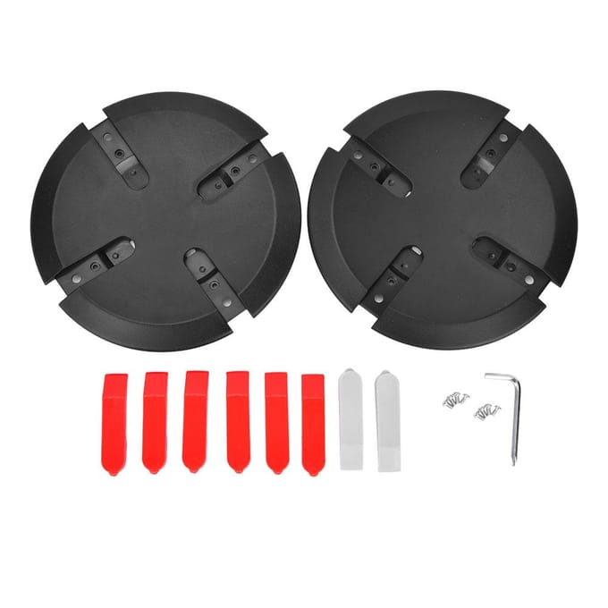 2 STKS ABS Mini Wielnaafkap Band Zijkap Decoratieonderdeel voor Xiaomi Balance Elektrische Scooter black