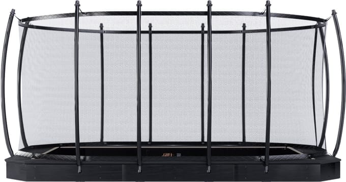 Avyna FlatLevel Trampoline 520x305 – (352) – Met Veiligheidsnet – Zwart – Luxe Inbouw