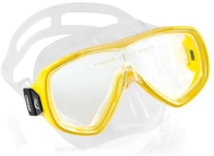Cressi Onda Duikmasker Transparant,Geel Man,Vrouw