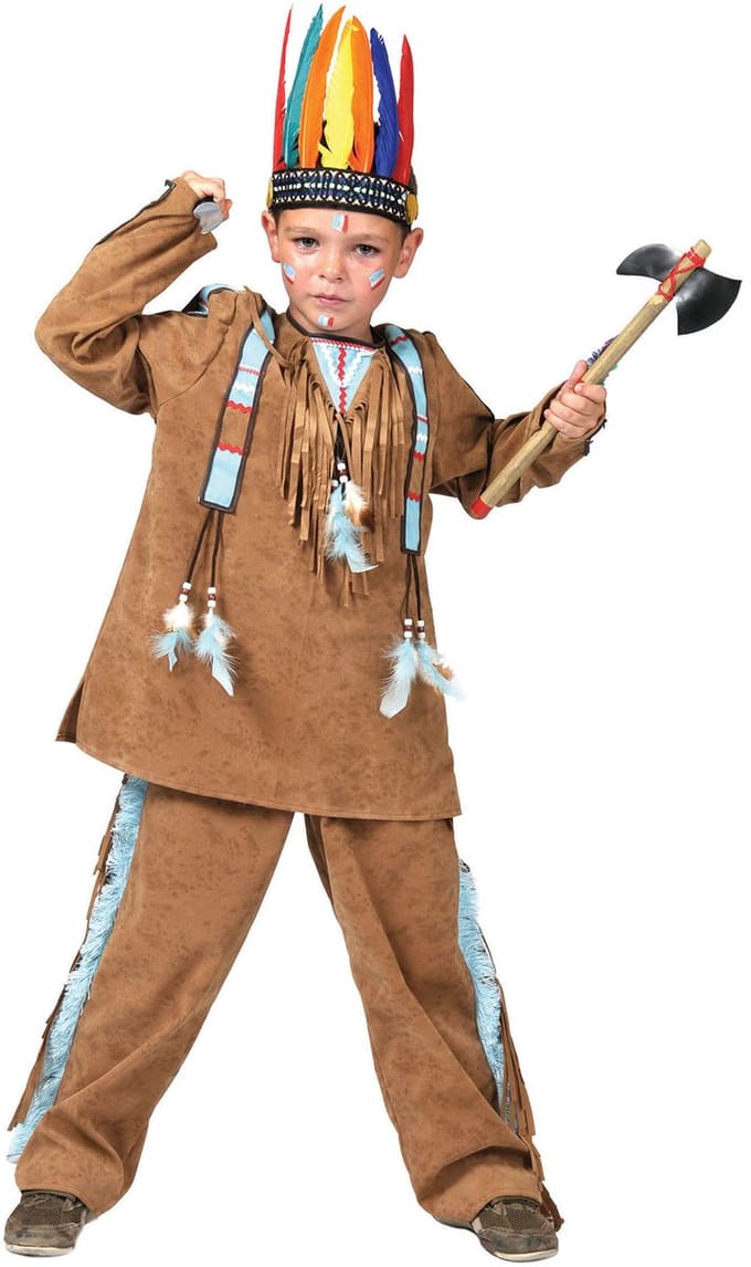 Verkleedpak Indiaan krijger jongen Pow Wow Boy  140