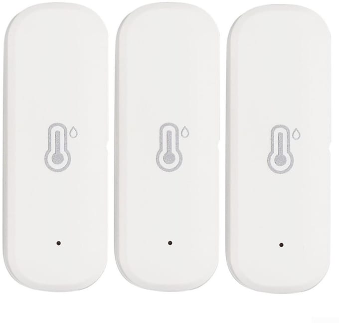 3-Pack WiFi Binnen Buiten Temperatuur Vochtigheid Sensor met App-meldingen