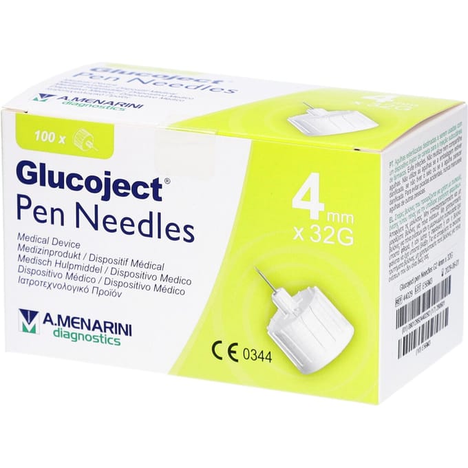 Glucoject Pen Needles 4mm 32g 44029 100 Canule