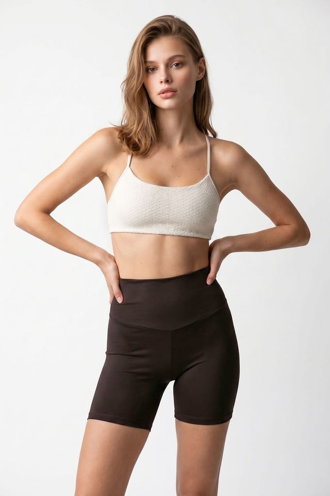 Hoge Taille Skinny Fietsshorts