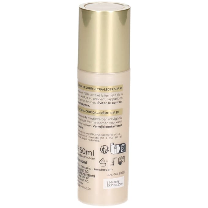 Eucerin Hyaluron-Filler + Elasticity Ultralichte Dagcrème SPF50 - 50 ml