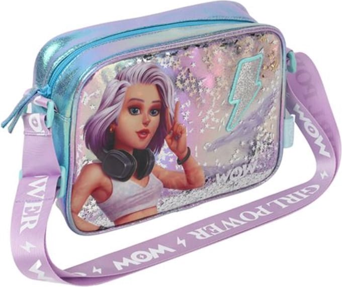 Wow Generation Flashy Zilveren Tas met Verstelbare Riem - DJ - Zilver