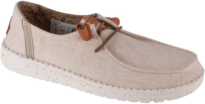 HEYDUDE Wendy Washed Canvas Dames Instapper Cream