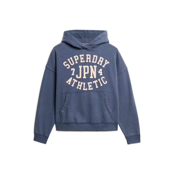 Superdry - Athletic Essentials oversized hoodie met applicatie - Dames - Hoodies