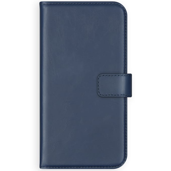 Selencia Hoesje - Geschikt voor Samsung Galaxy S21 Plus - Echt Lederen Bookcase - Blauw