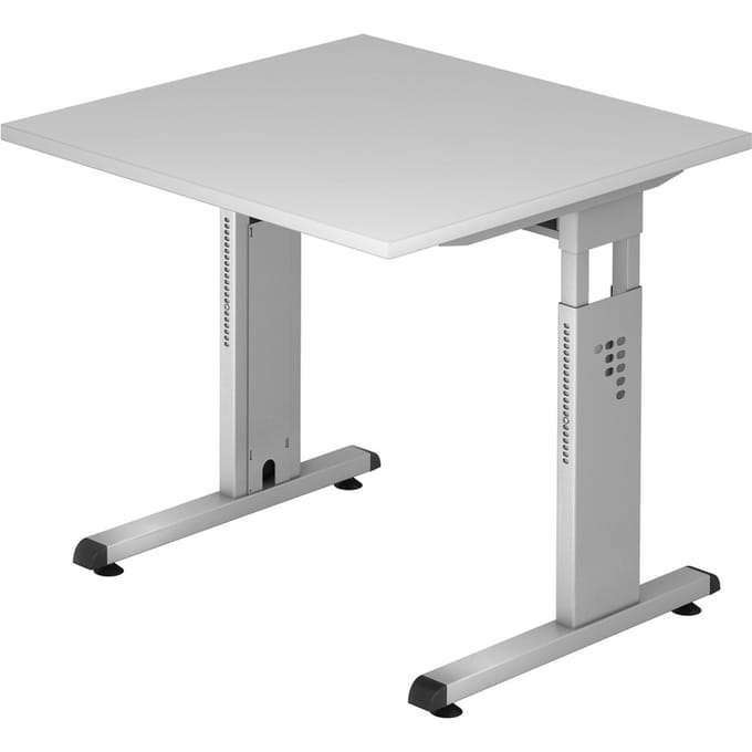 MEGA 8 S | Bureau - 80 x 80 Grijs/Zilver Tafelhoogte I In hoogte verstelbaar