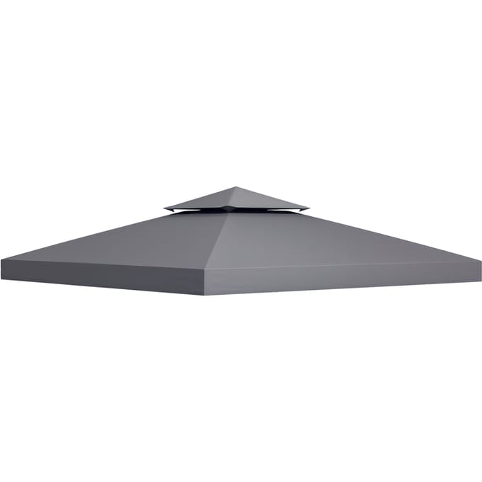 Outsunny vervangend dak voor tuindak vervangend prieel dak Tent 3x3 m Grijs