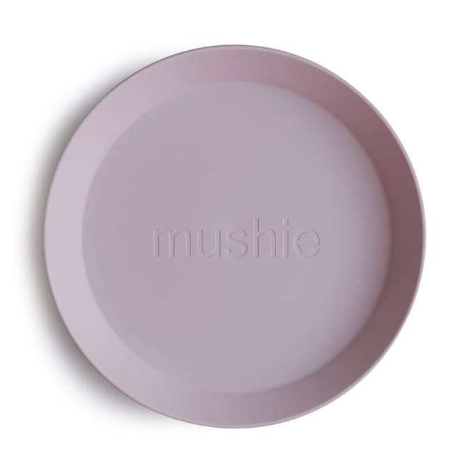 Mushie - Kinderservies Set 2 Borden Rond - Borden - Soft Lilac