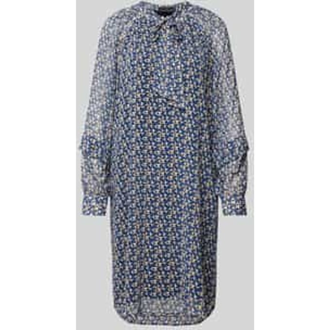 Knielange jurk met strikdetail