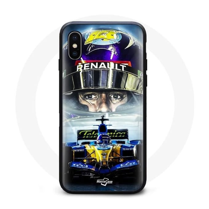 Coque - Formula 1 - Iphone XS Max - Souple - Bleu - Jaune jaune