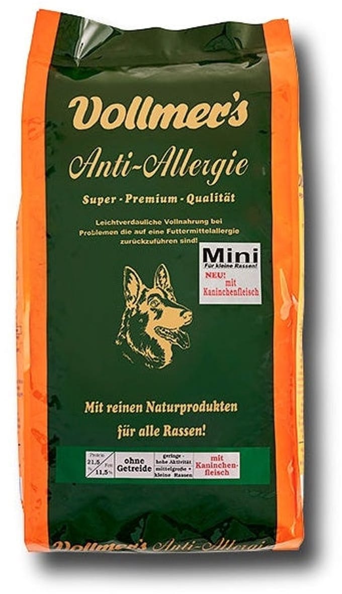 Vollmers Anti Allergie Mini met konijn - 5 kg