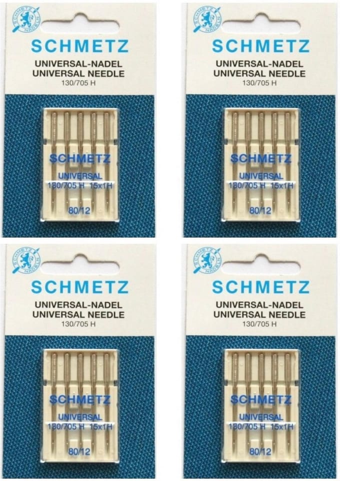 Schmetz machinenaalden nr.80 (5 naalden) universeel, 4 kaarten