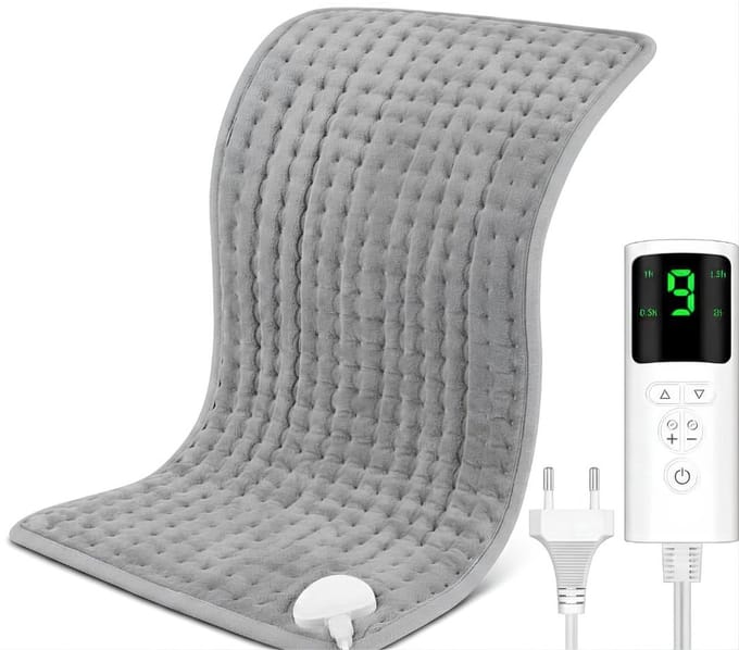 SP® Warmtekussen - 9 Temperatuurniveaus - Elektrisch Warmtekussen - Verwarmingskussen - Grijs - 30cm x 9cm x 9cm