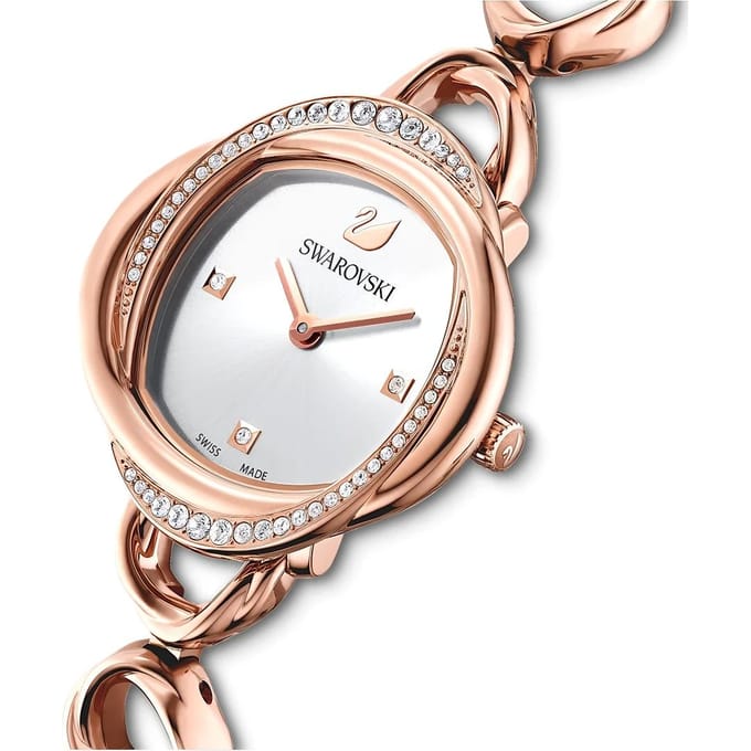 Montre Dame Swarovski 5547626 Fleur en Cristal Argent 30 beige