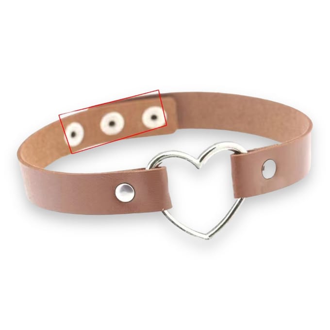 Sexy Punk Style Choker In Het Bruin
