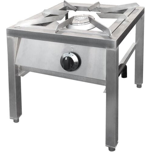 GGM Gastro hokker gas - 500x500x510mm - 10,0 kW - 1 pits zilver