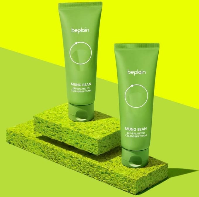 Beplain - Mung Bean - pH-Balanced Cleansing Foam - 80ml - Korean Skincare