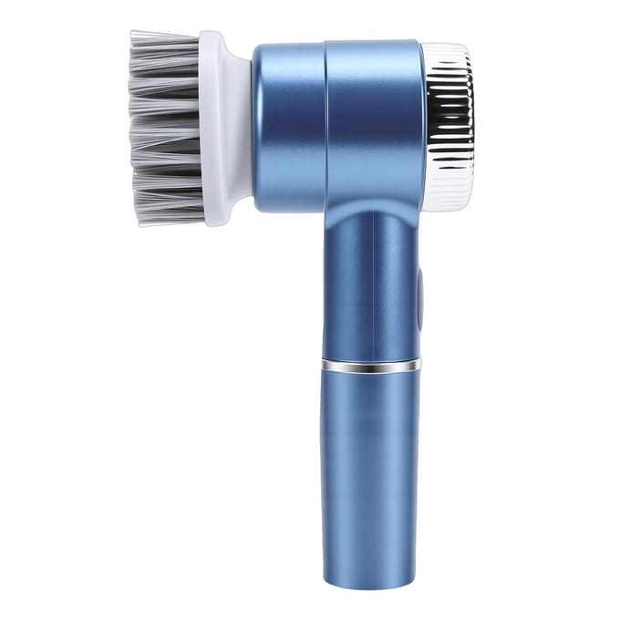 Brosse de Nettoyage Électrique avec 5 Têtes de Brosse Interchangeables 3 Vitesses Étanche IPX7 Rechargeable Rotative Électrique gray