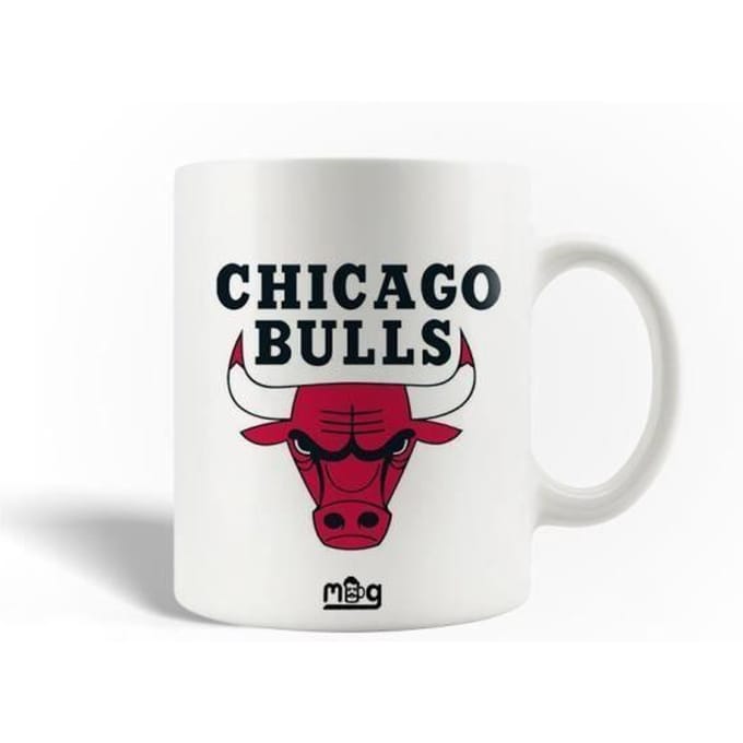 mok - Chicago Bulls - Keramiek - 30cl - Wit - Vaatwasmachinebestendig